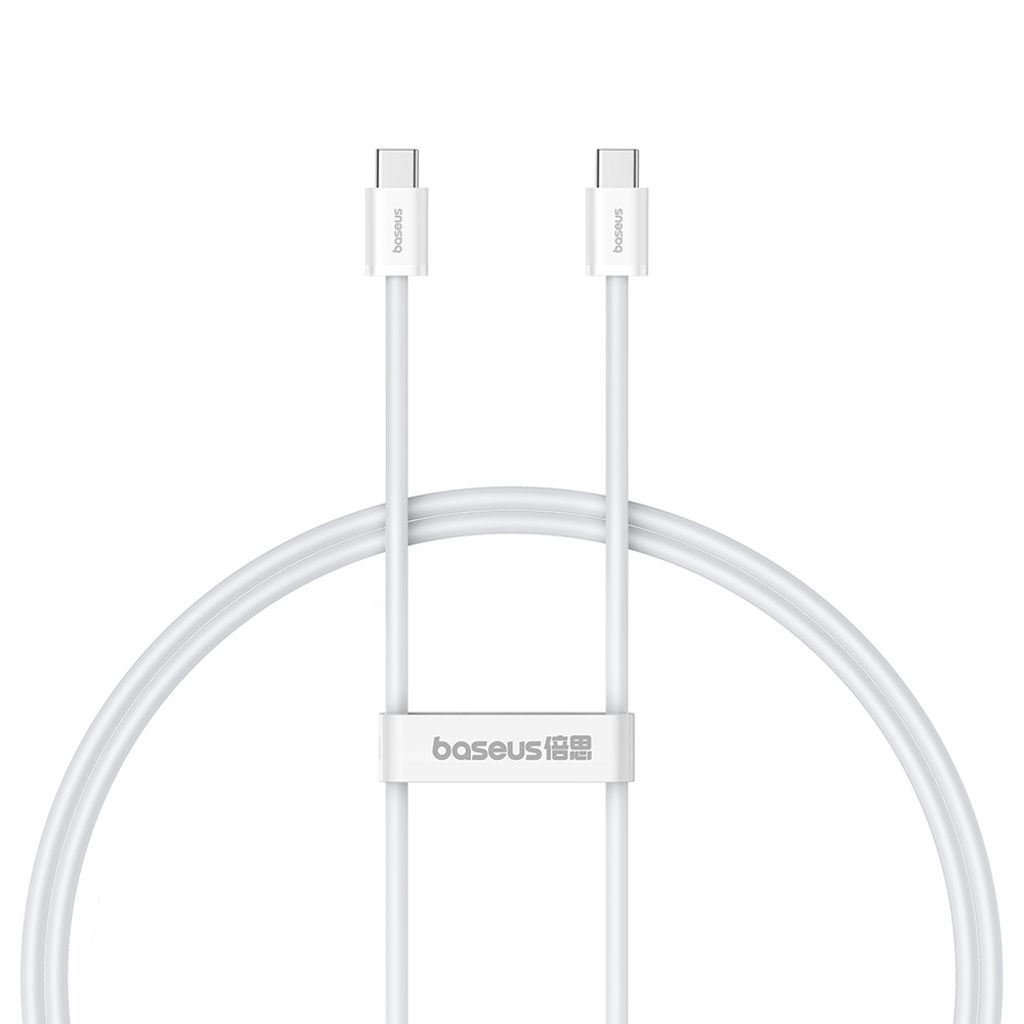 Baseus USB-C til USB-C kabel 30W, 1m - Hvid