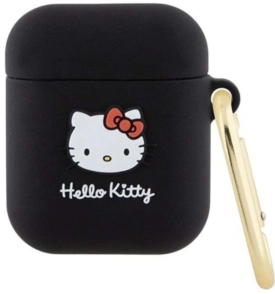 Hello Kitty 3D Silikon Fodral till Airpods 1/2 - Svart