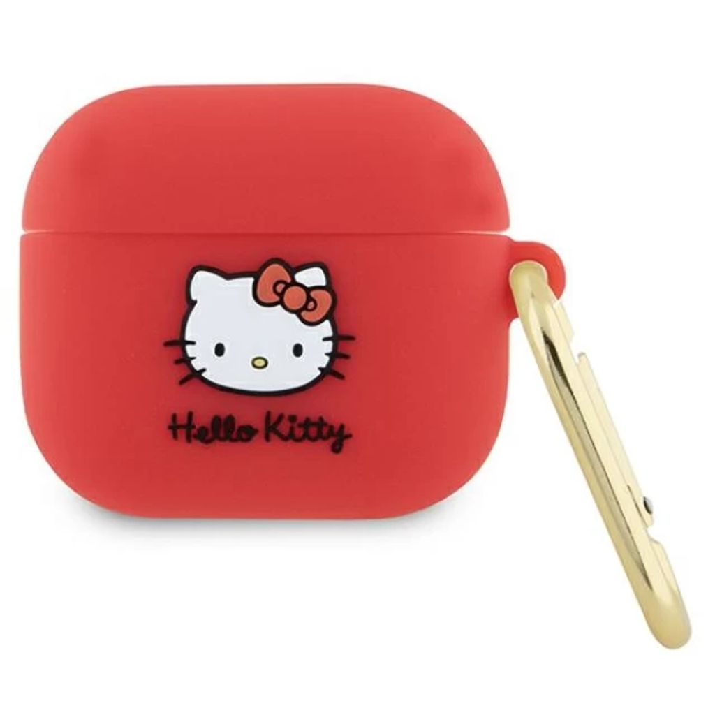 Hello Kitty 3D Silikon Fodral till Airpods 3 - Röd