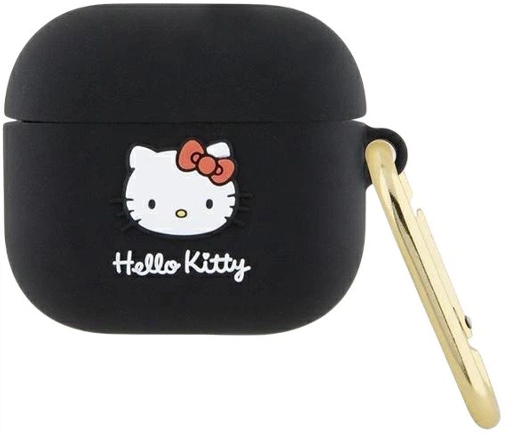 Hello Kitty 3D Silikon Fodral till Airpods 3 - Svart
