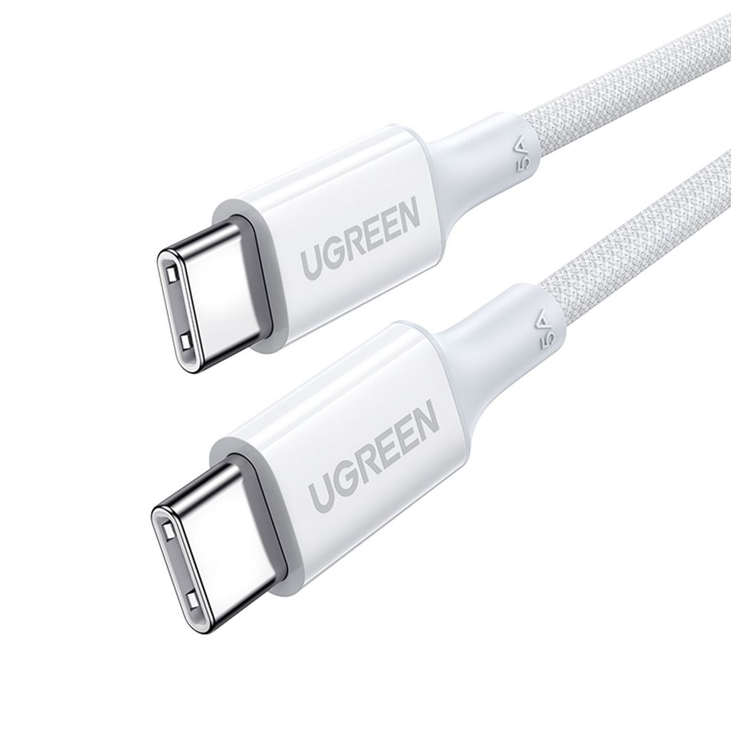 Ugreen US557 USB-C / USB-C PD kabel 100W 1m - hvid