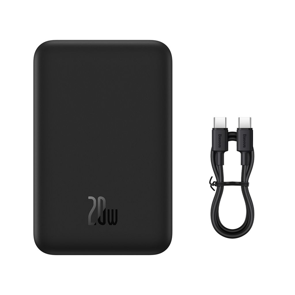 Baseus Magnetic Mini 20000 mAh 20W powerbank – svart + USB-C-kabel