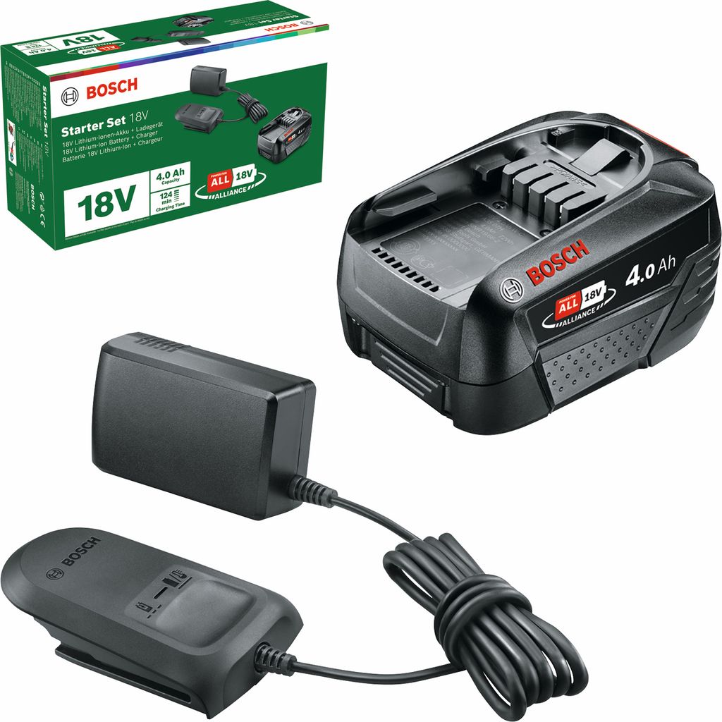 Bosch Batteriset 18V-batteri 4Ah med batteriladdare AL 18V-20 | Batterier - Verktygsbatterier - Bosch | Batteritema