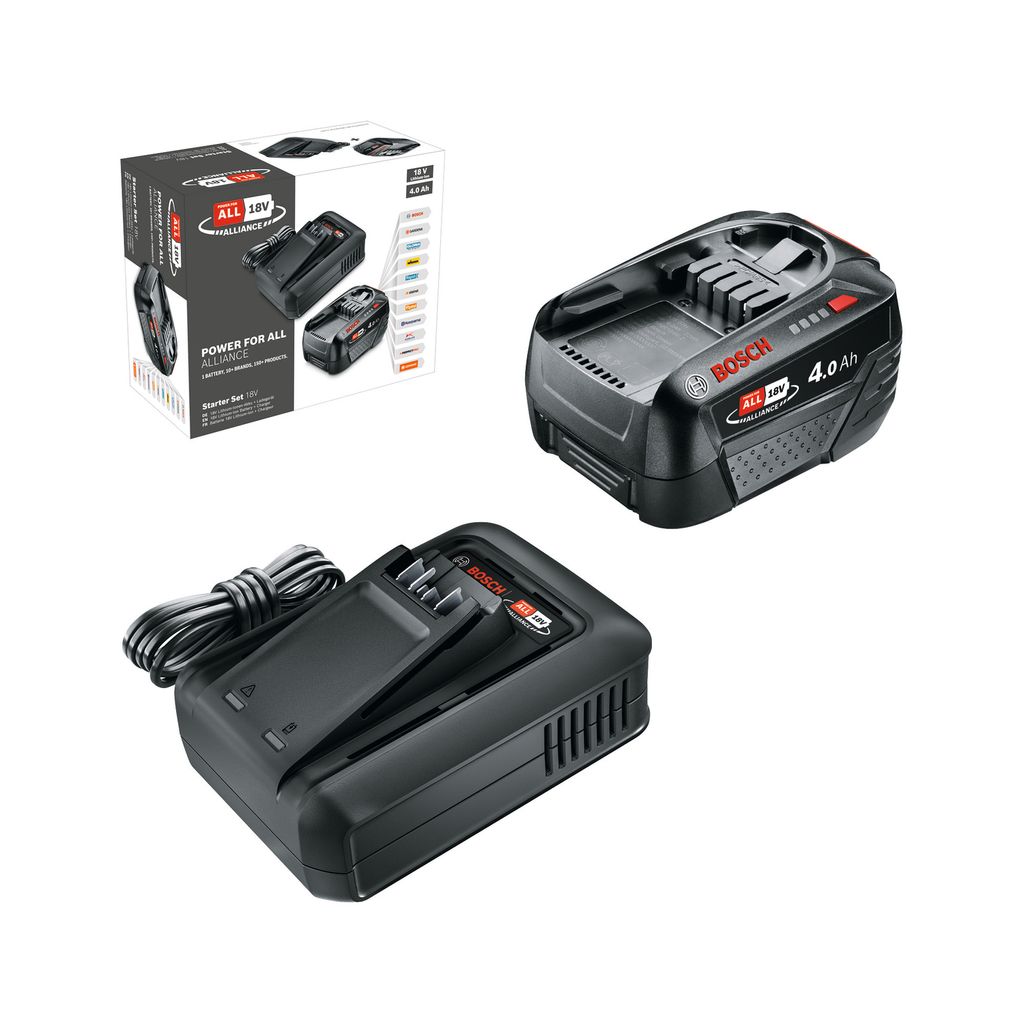 Bosch Batteriset 18V-batteri 4Ah med batteriladdare AL 18V-44 | Batterier - Verktygsbatterier - Bosch | Batteritema