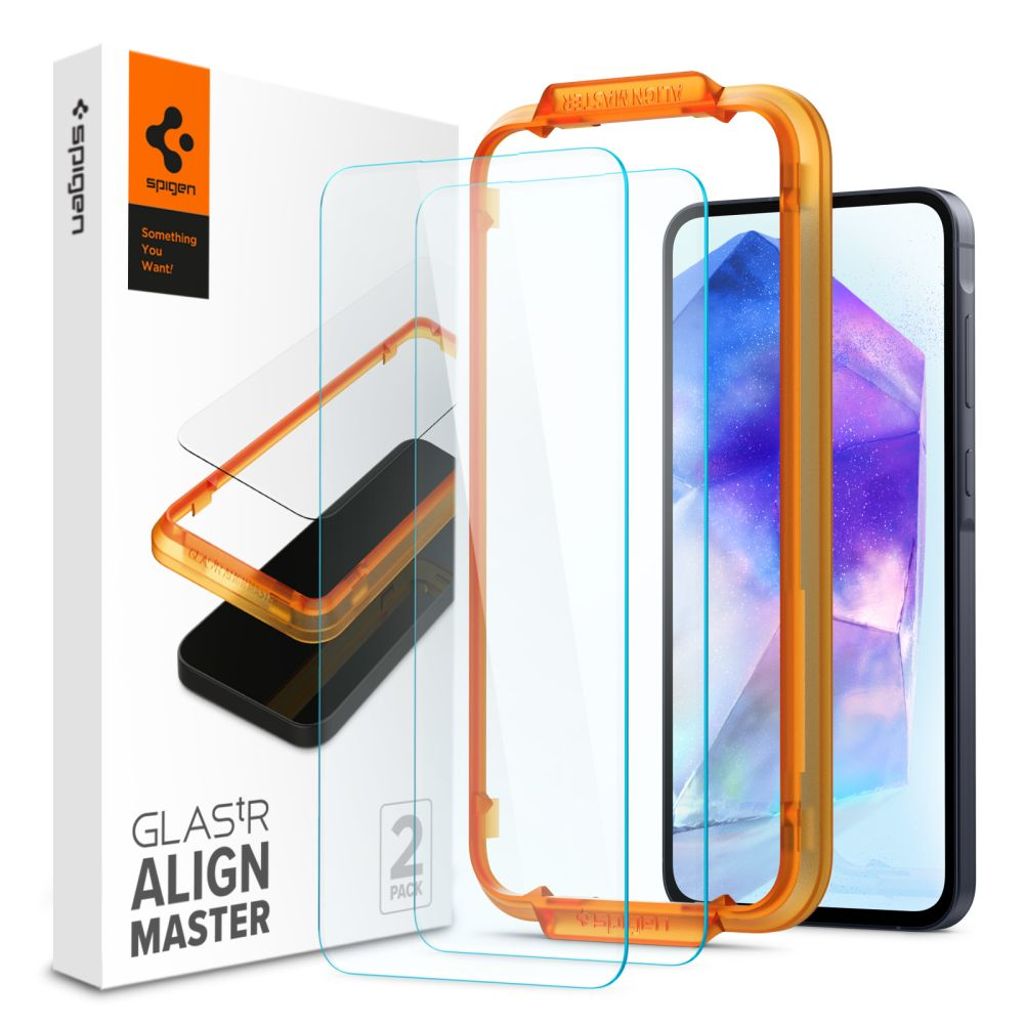 Spigen Glass tR AlignMaster 2st Skärmskydd till Samsung Galaxy A55