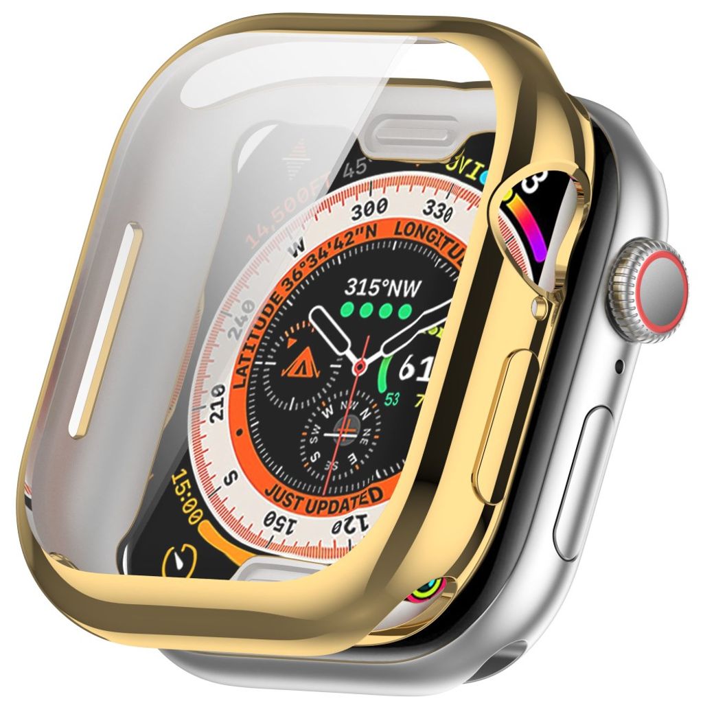 Apple Watch Series 11/10 42mm deksel med skjermbeskytter – gull
