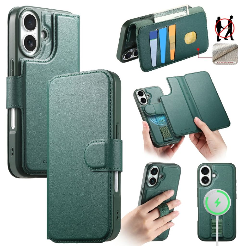 CASENEO iPhone 16 Cover with Stand - Green