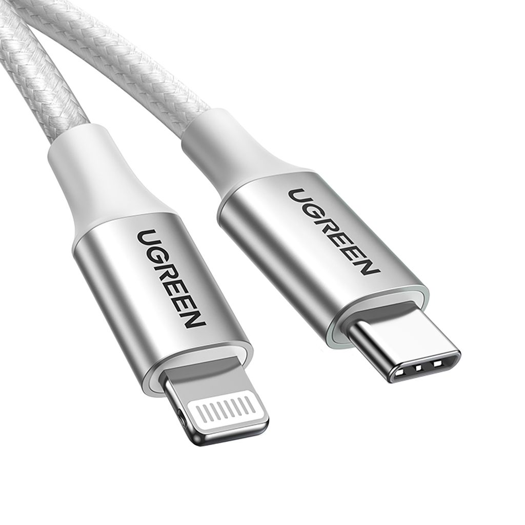 Ugreen US304 70523 USB-C til Lightning kabel 1m - sølv
