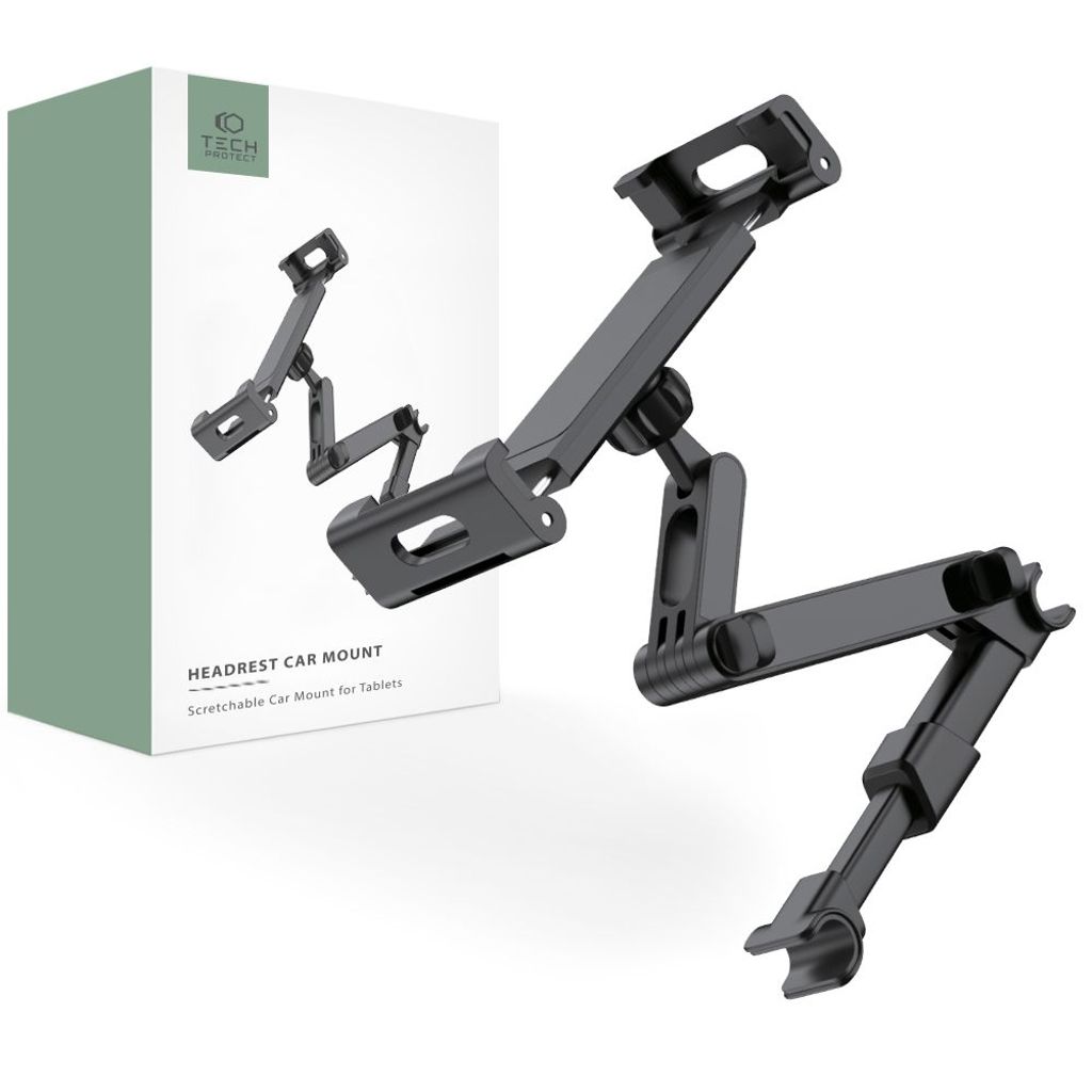 Tech-Protect V1 telescopic car headrest phone holder – Black