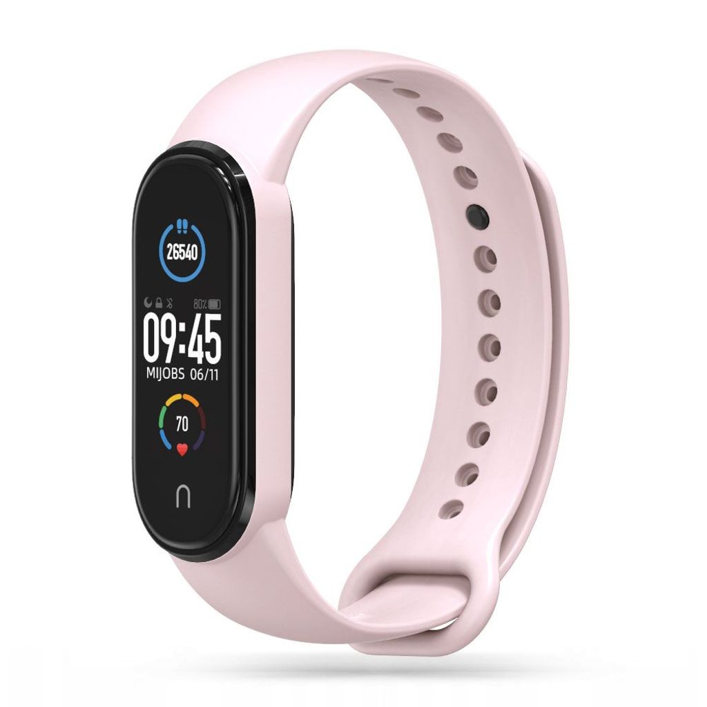 Tech-Protect IconBand Kellonranneke Xiaomi Mi Smart Band 5/6/7/NFC - Vaaleanpunainen