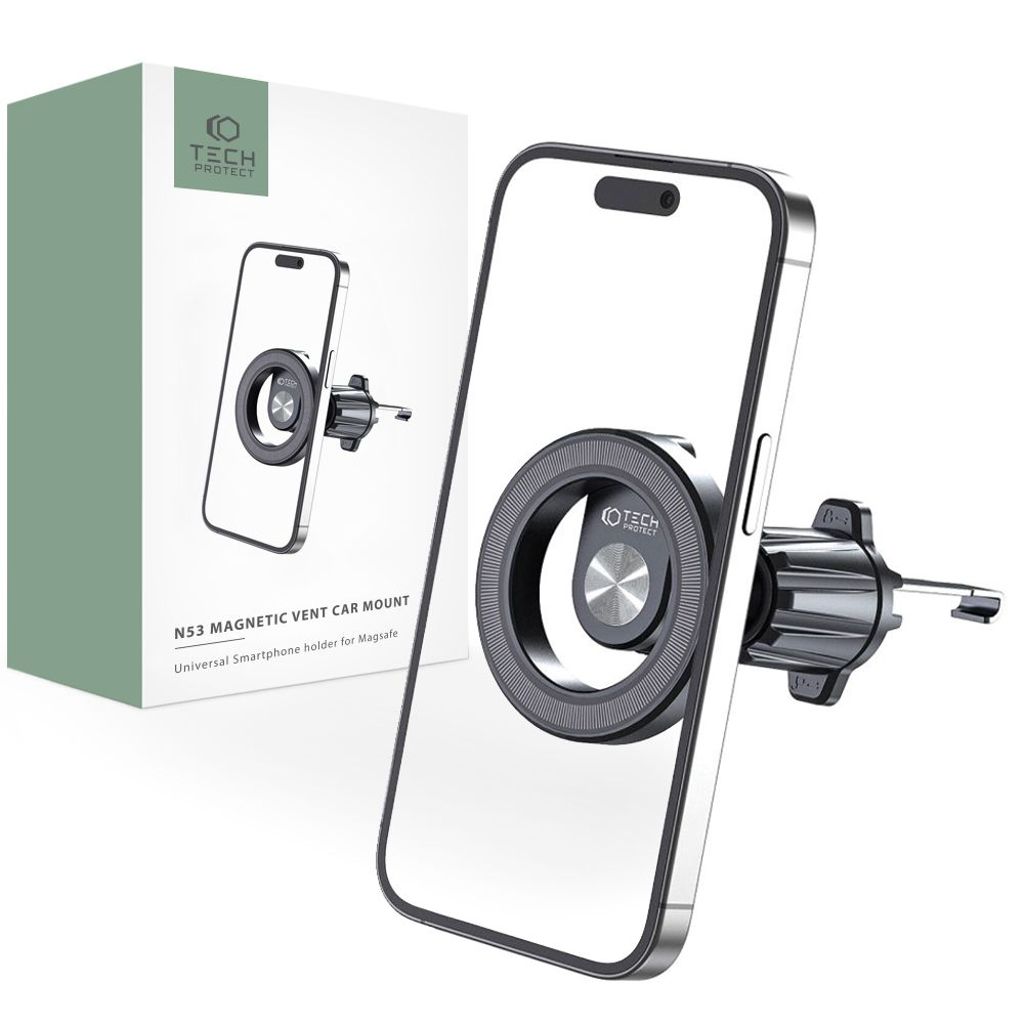 Tech-Protect N53 puhelinteline MagSafe-ominaisuudella ilmanvaihtoon – musta