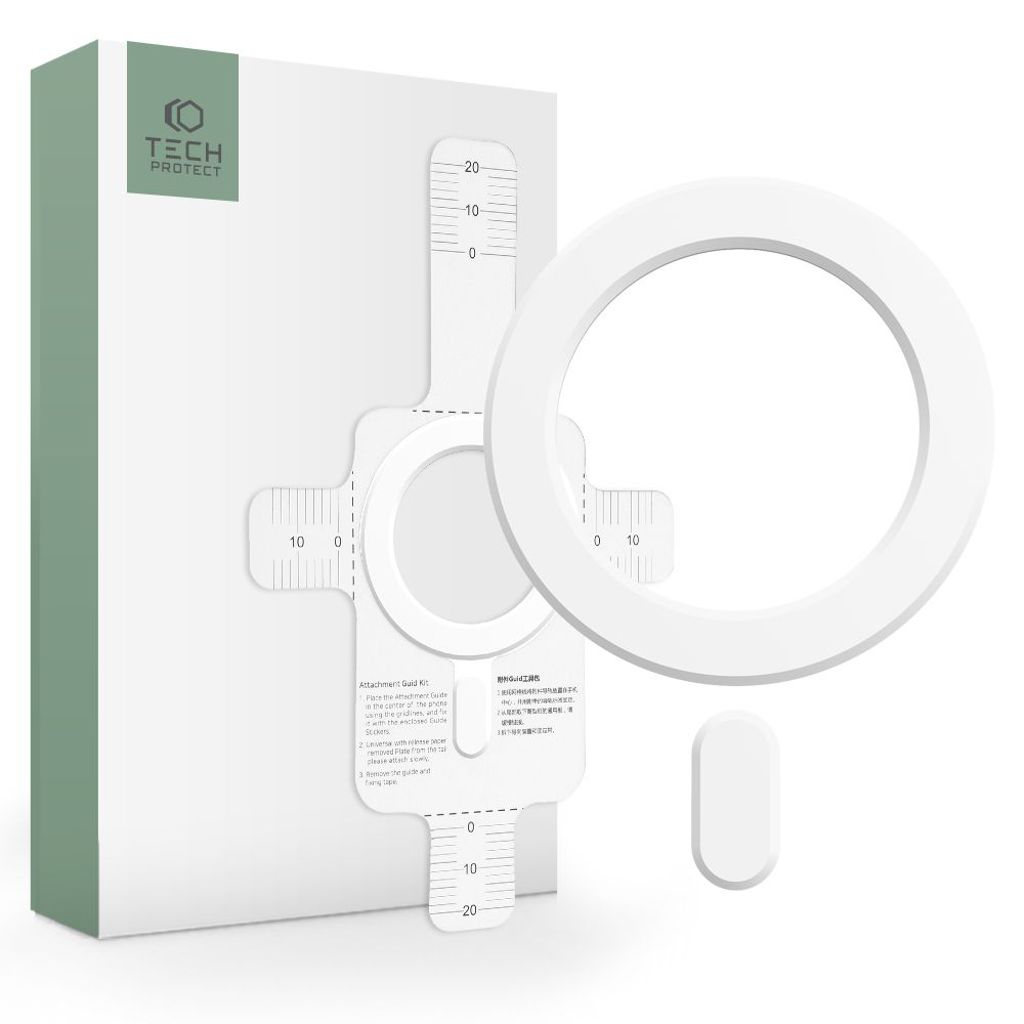 Tech-Protect MagMat MagSafe Magnetic Ring Universaali - Valkoinen