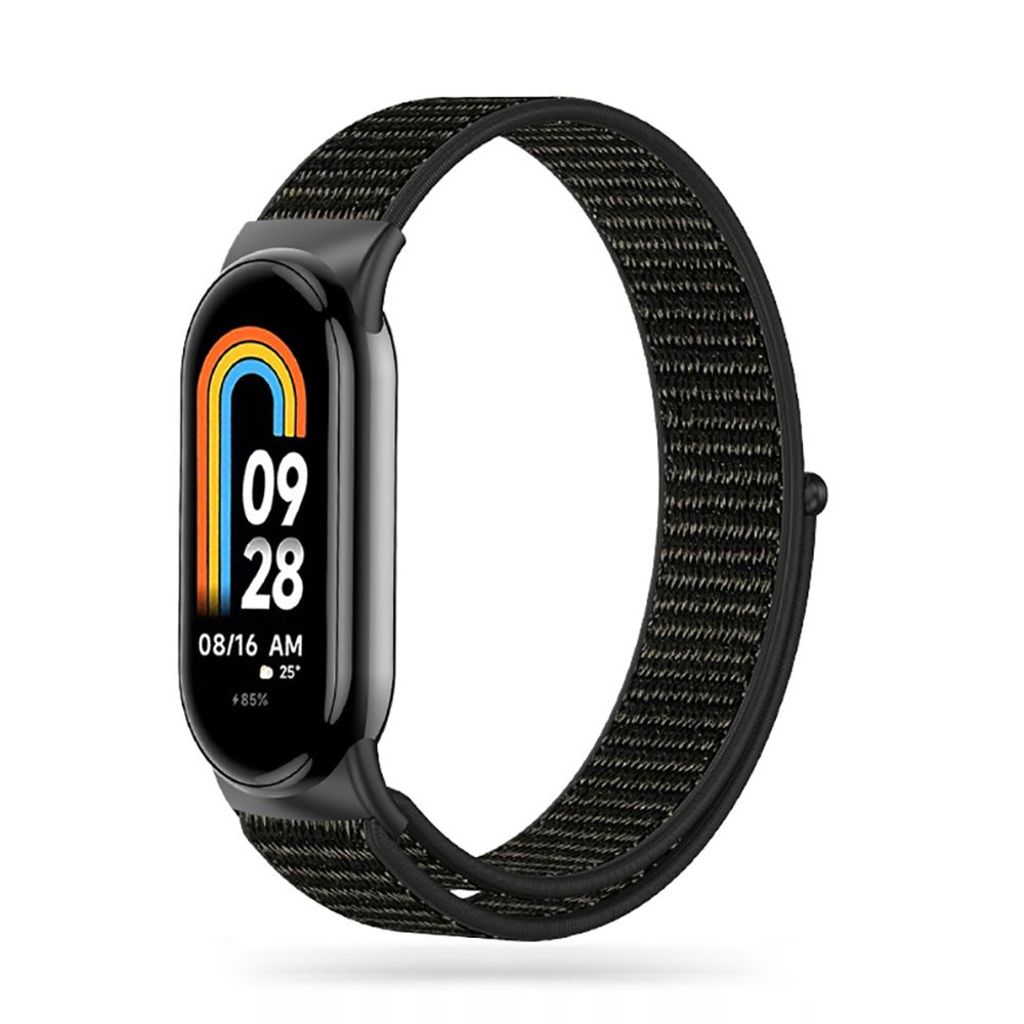 Tech-Protect Nylon Kockarmband till Xiaomi Smart Band 8/8 NFC - Svart
