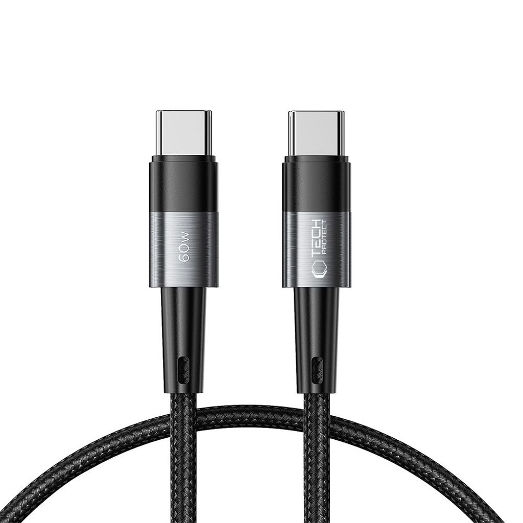 Tech-Protect UltraBoost USB-C / USB-C PD kabel 60W 0,25m - grå