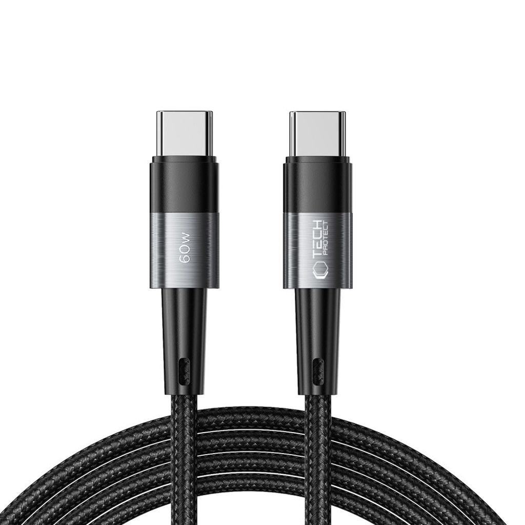 Tech-Protect UltraBoost USB-C til USB-C PD 60W 3A 2m kabel – grå