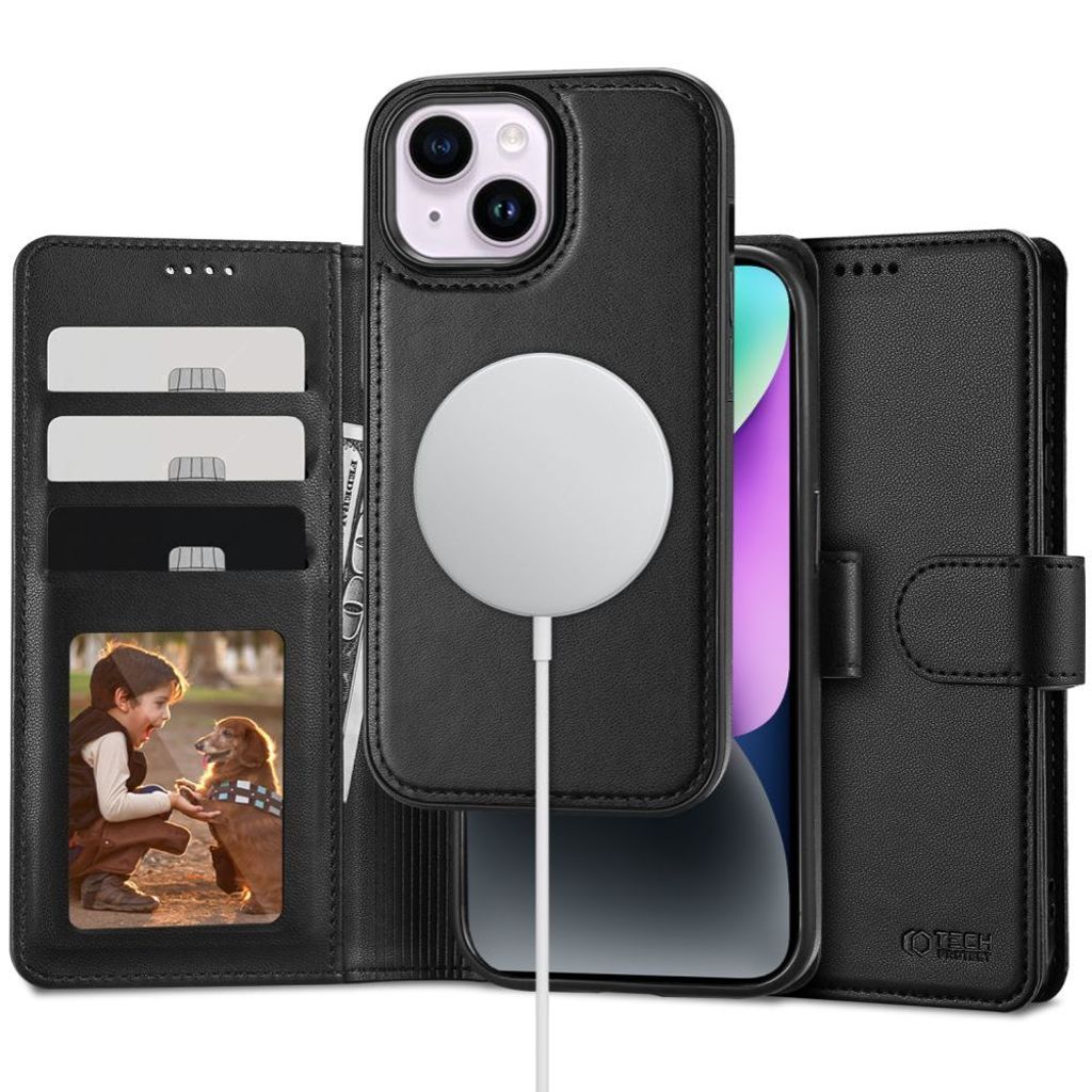 Tech-Protect MagSafe Wallet Etui til iPhone 15 - Svart