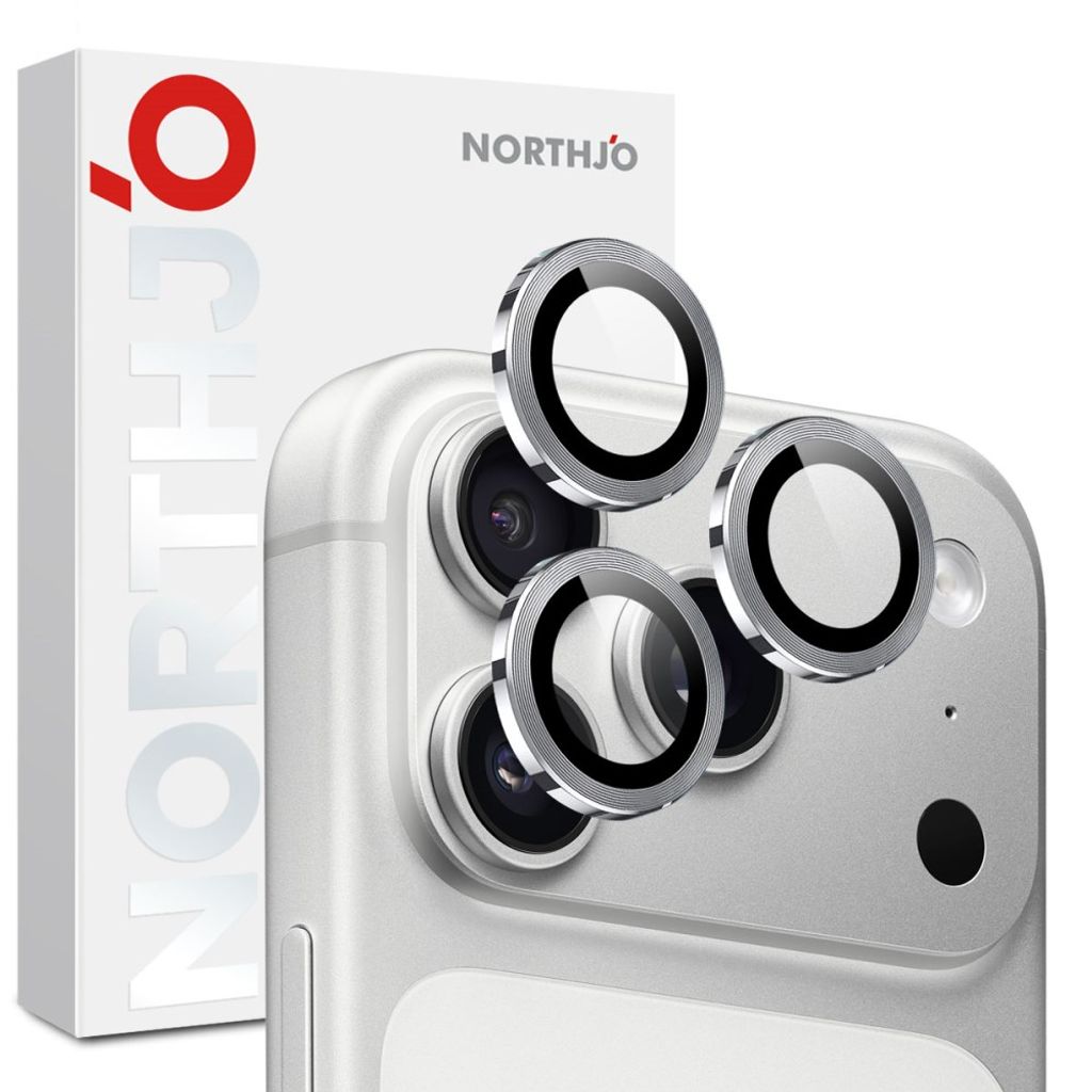 NORTHJO iPhone 18 Pro/18 Pro Max -suojakalvo karkaistusta lasista - hopea