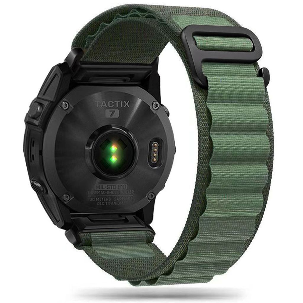 Tech-Protect Nylon Pro Urrem til Garmin Fenix 6X/7X etc - Mørkegrøn