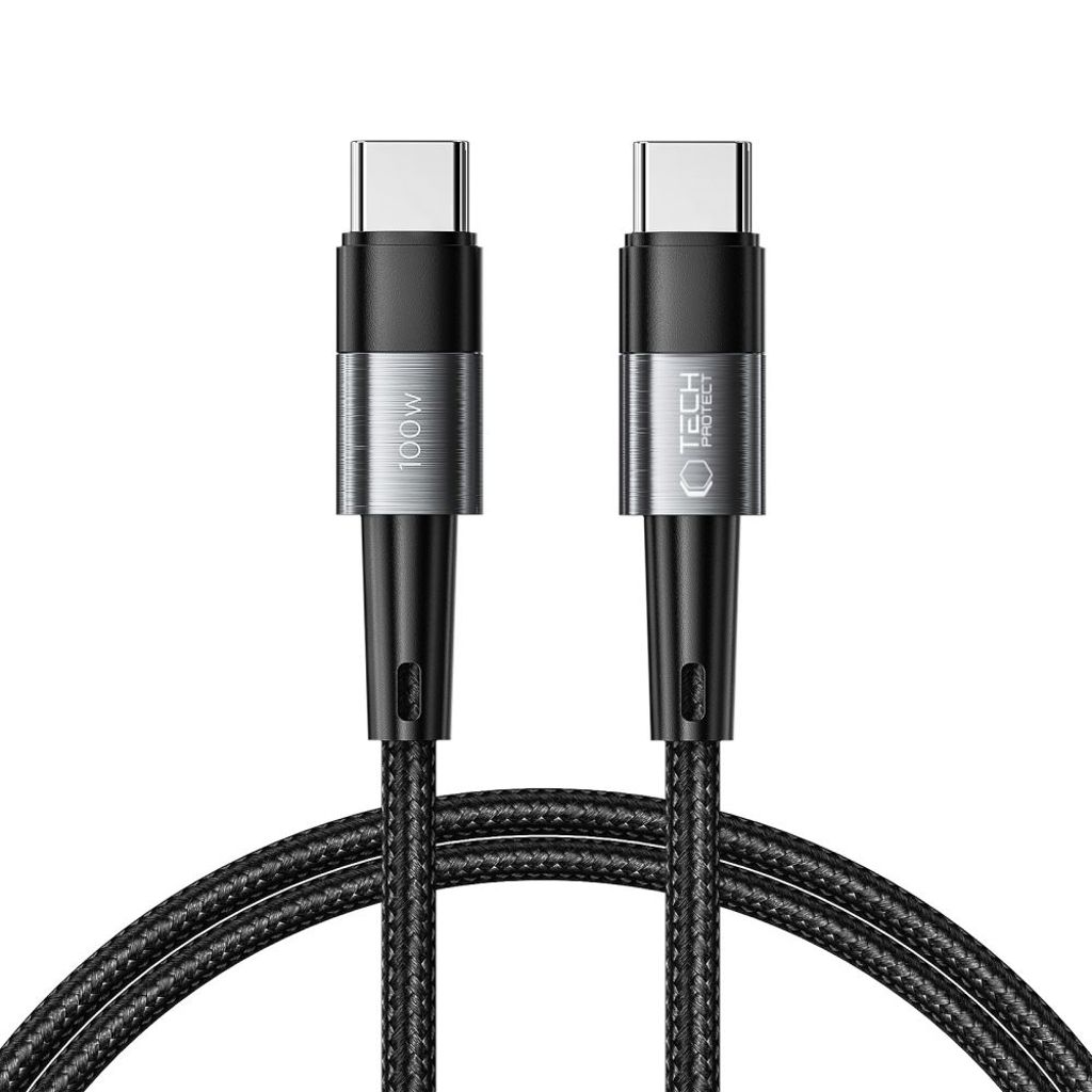 Tech-Protect UltraBoost USB-C / USB-C PD Kabel 100W 5A 1m - grå