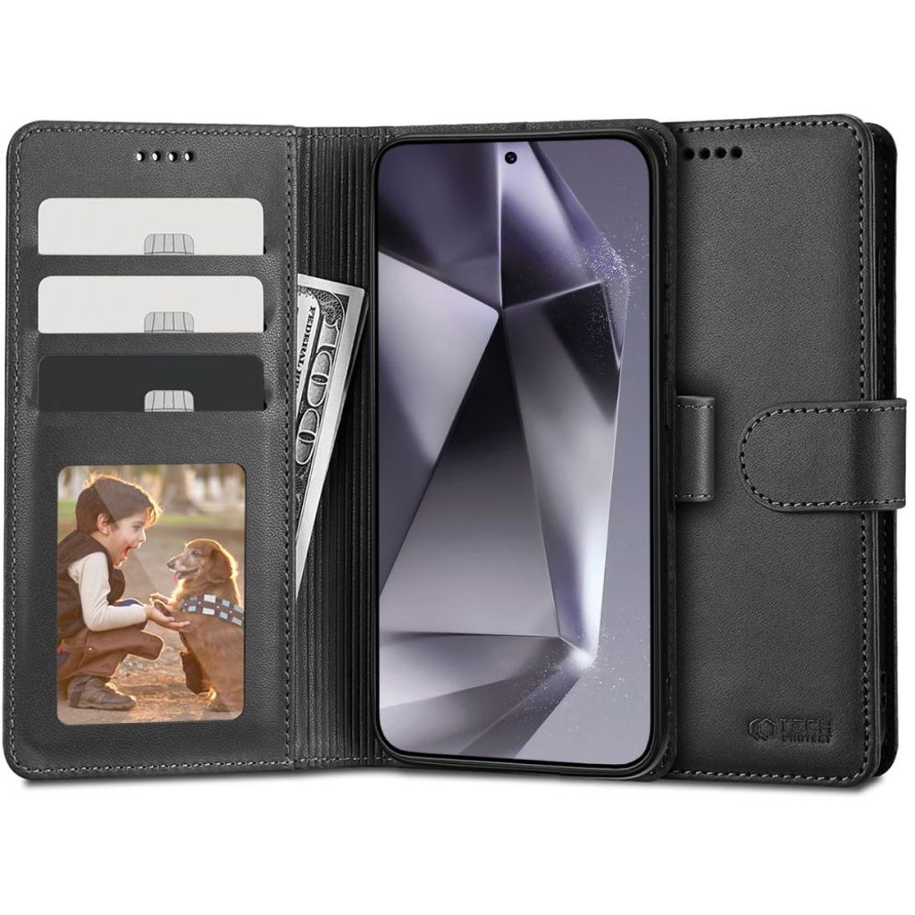 Tech-Protect Wallet Kotelo Samsung Galaxy S24 Ultra - Musta