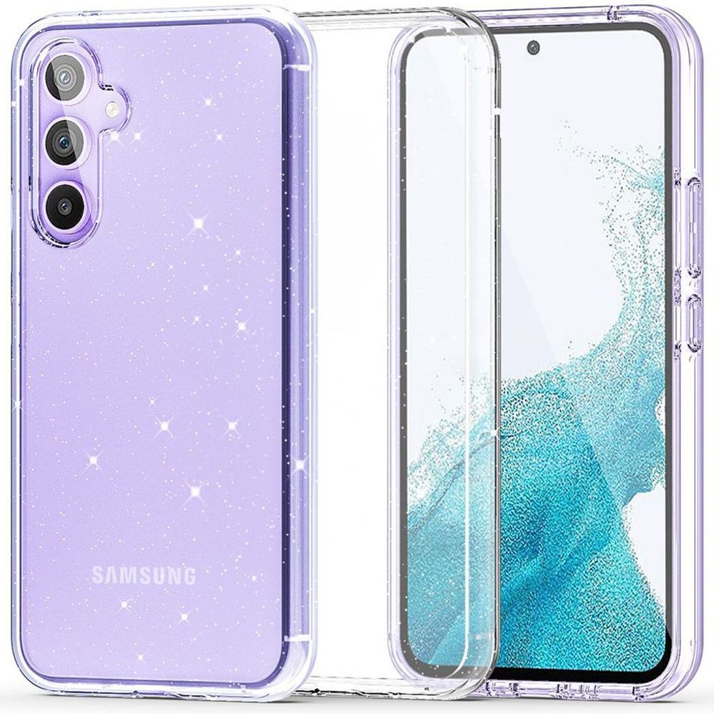 Tech-Protect FlexAir Hybrid Case Samsung Galaxy S23 FE - Transparent Glitter
