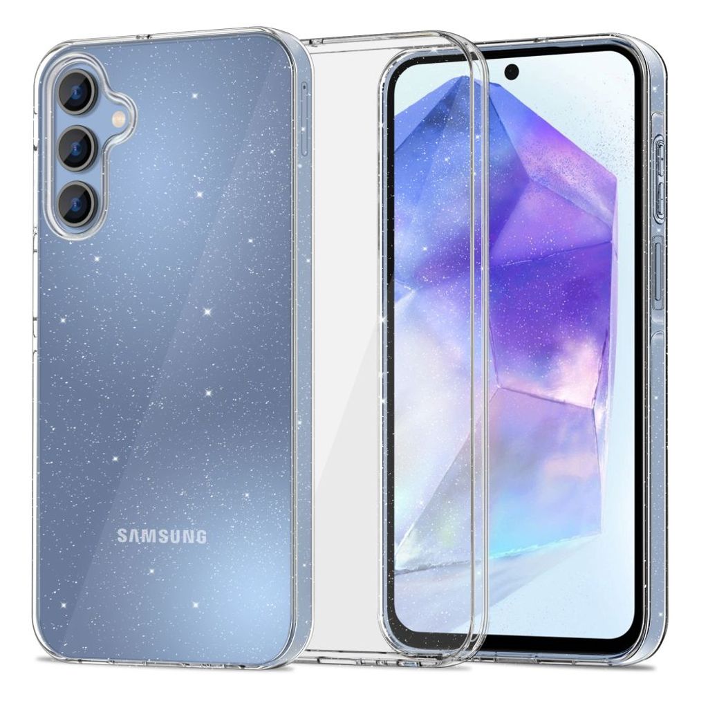 Tech-Protect FlexAir Skal till Samsung Galaxy A55 5G - Transparent Glitter