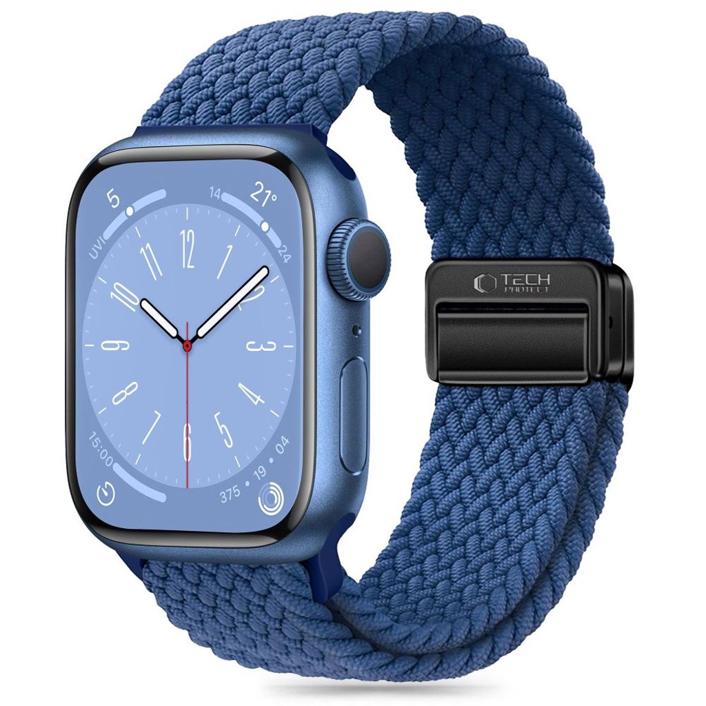 Tech-Protect Nylonmag Klokkereim til Apple Watch 42/44/45/49 mm - Blå