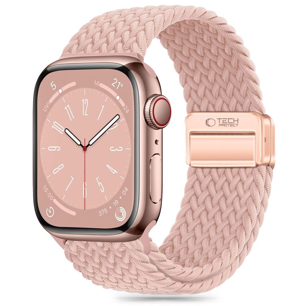 Tech-Protect Nylonmag Klokkereim til Apple Watch 42/44/45/49 mm - Rosa