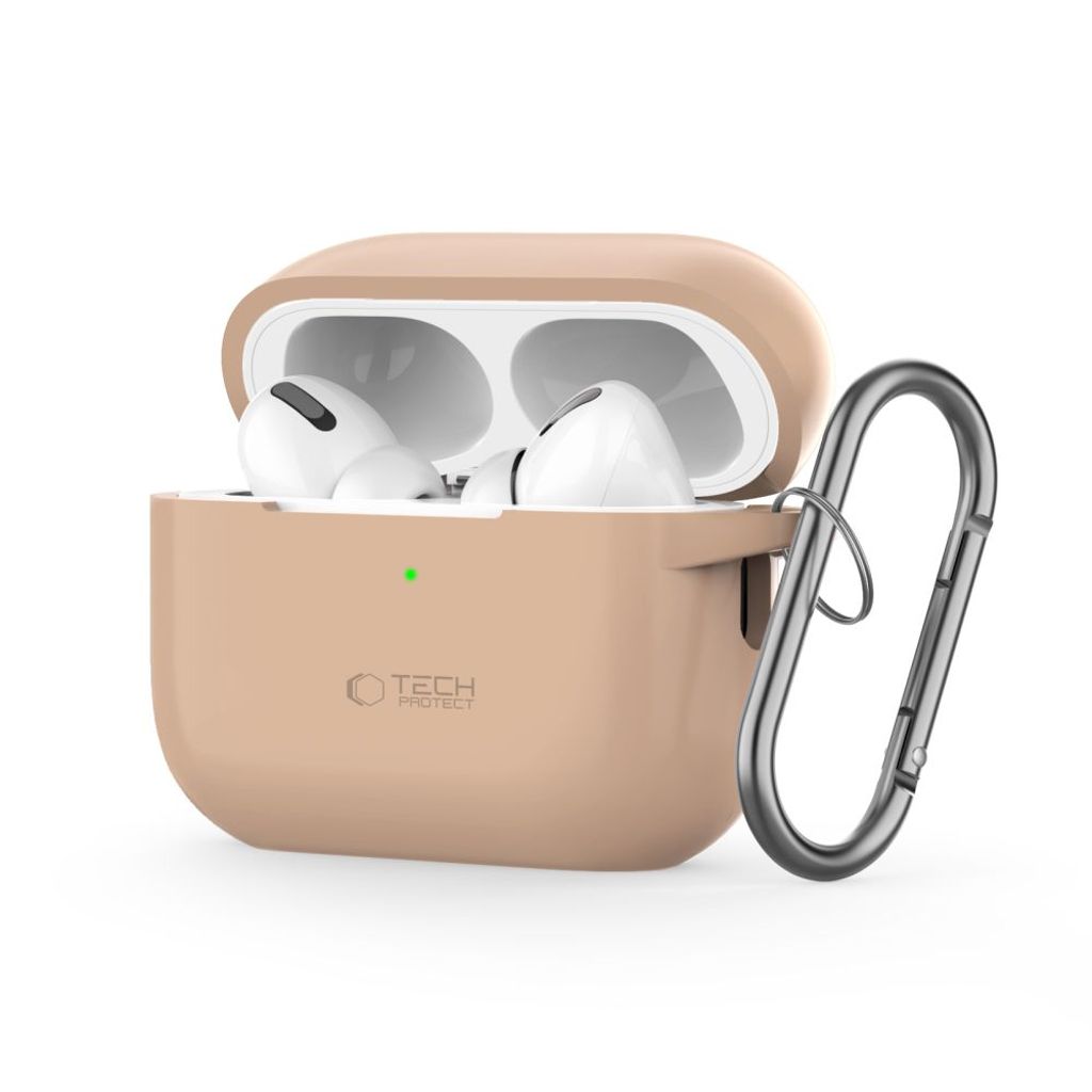 Tech-Protect Silicone Hook Case for AirPods Pro 1 / 2 - Beige