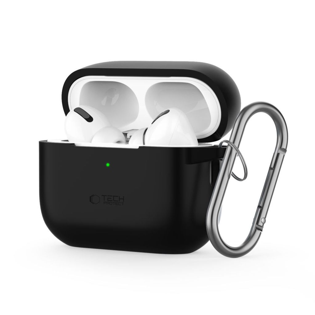 Tech-Protect Silicone Hook Case for AirPods Pro 1 / 2 - Black