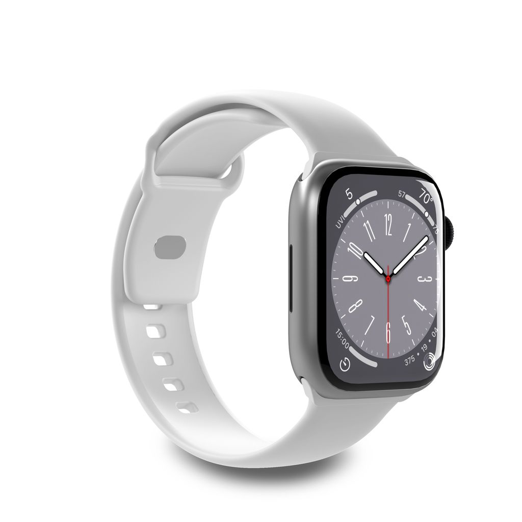 Puro Icon Silicone Kellonranneke Apple Watch 42/44/45/49mm 2-pakkaus - Valkoinen