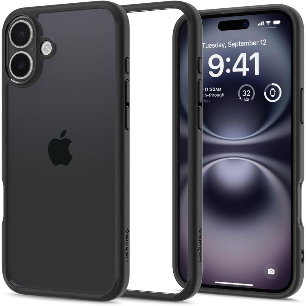 Spigen Ultra Hybrid Case for iPhone 16 - Matte Black