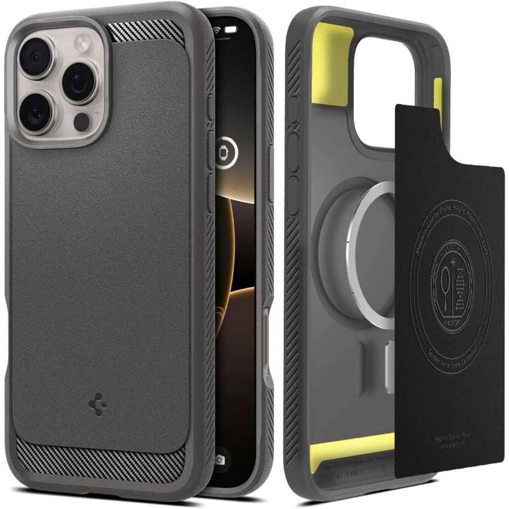 Spigen Rugged Armor MagSafe Case for iPhone 16 Pro Max - Gray