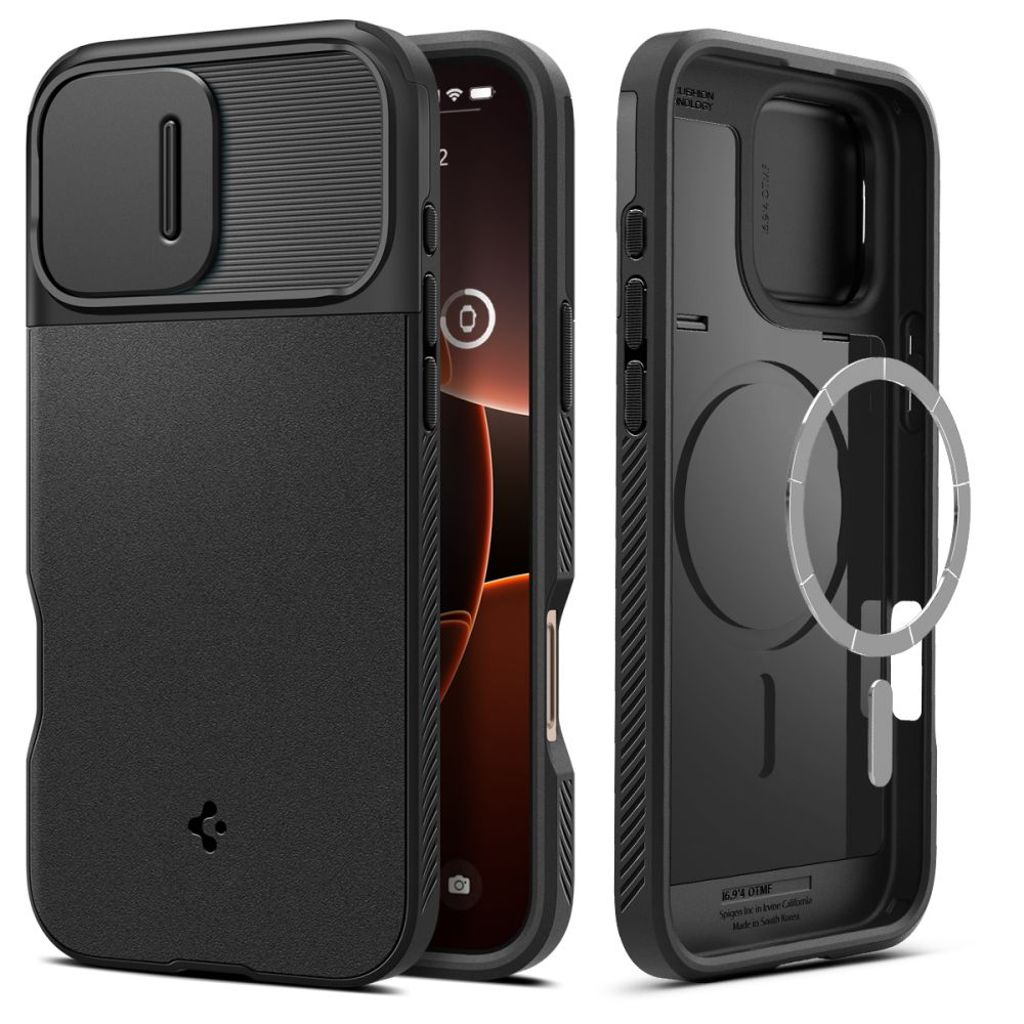 Spigen Optik Armor MagSafe Case for iPhone 16 Pro Max - Black
