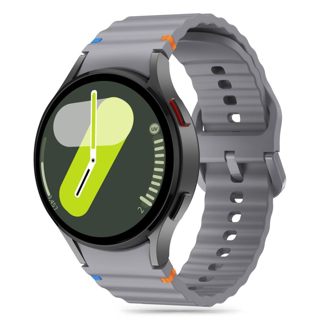Tech-Protect Silicone Sport Urrem til Samsung Galaxy Watch 4/5/5 Pro/6/7/FE - Grå