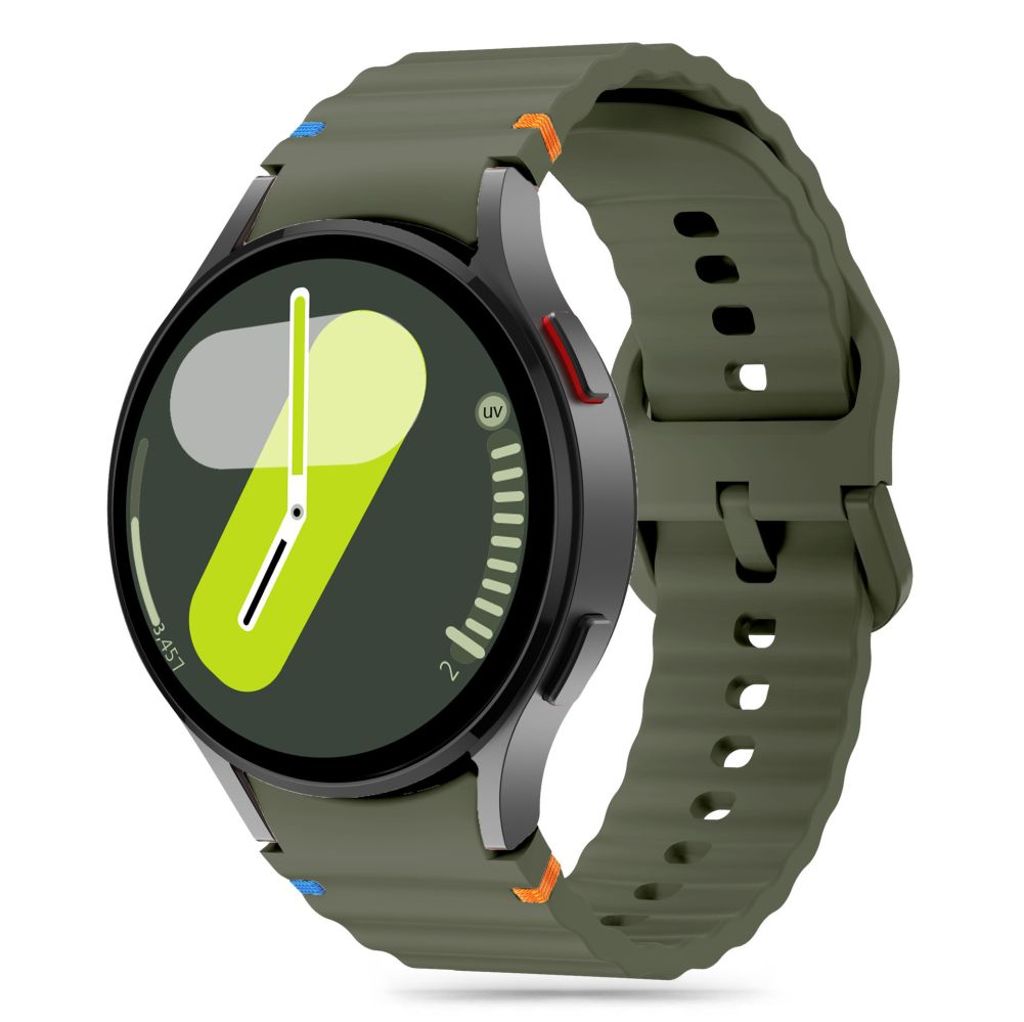 Tech-Protect Silicone Sport Urrem til Samsung Galaxy Watch 4/5/5 Pro/6/7/FE - Grøn