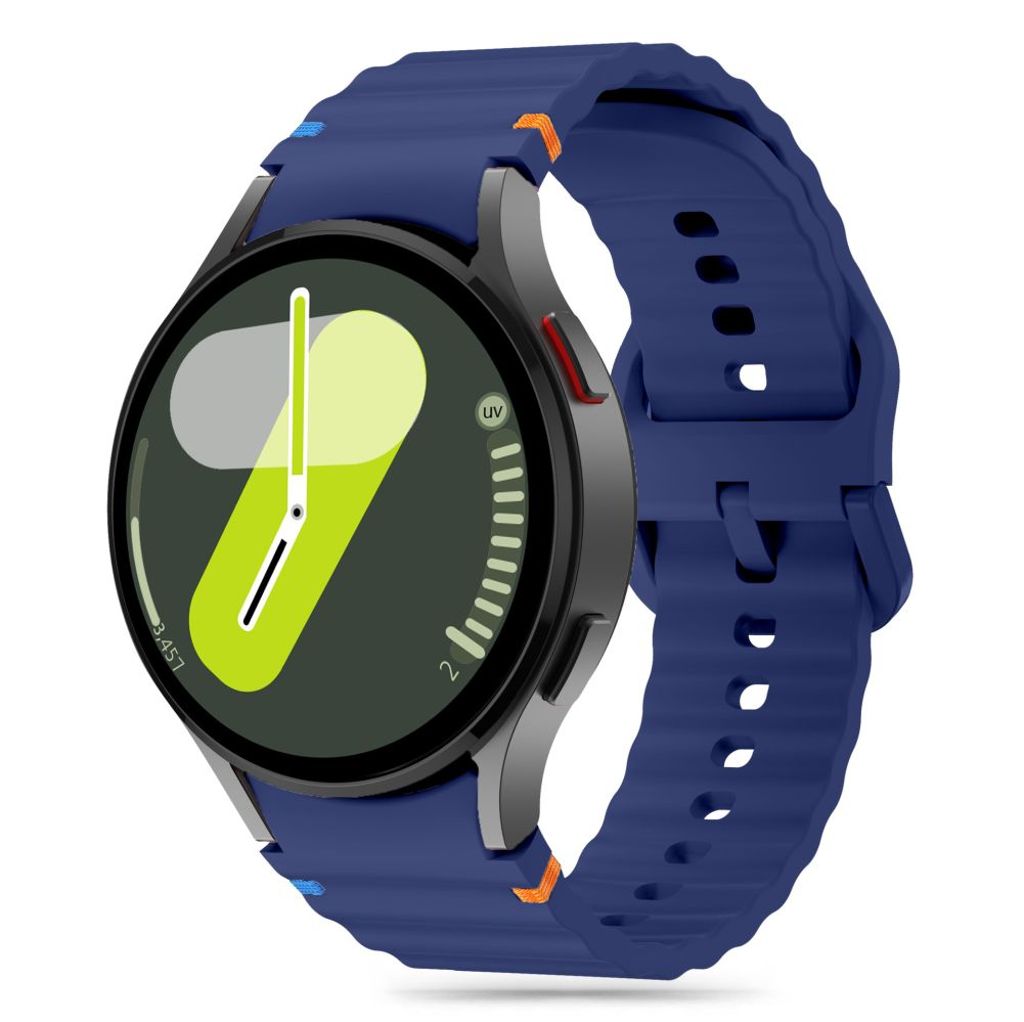 Tech-Protect Silicone Sport Urrem til Samsung Galaxy Watch 4/5/5 Pro/6/7/FE - Blå