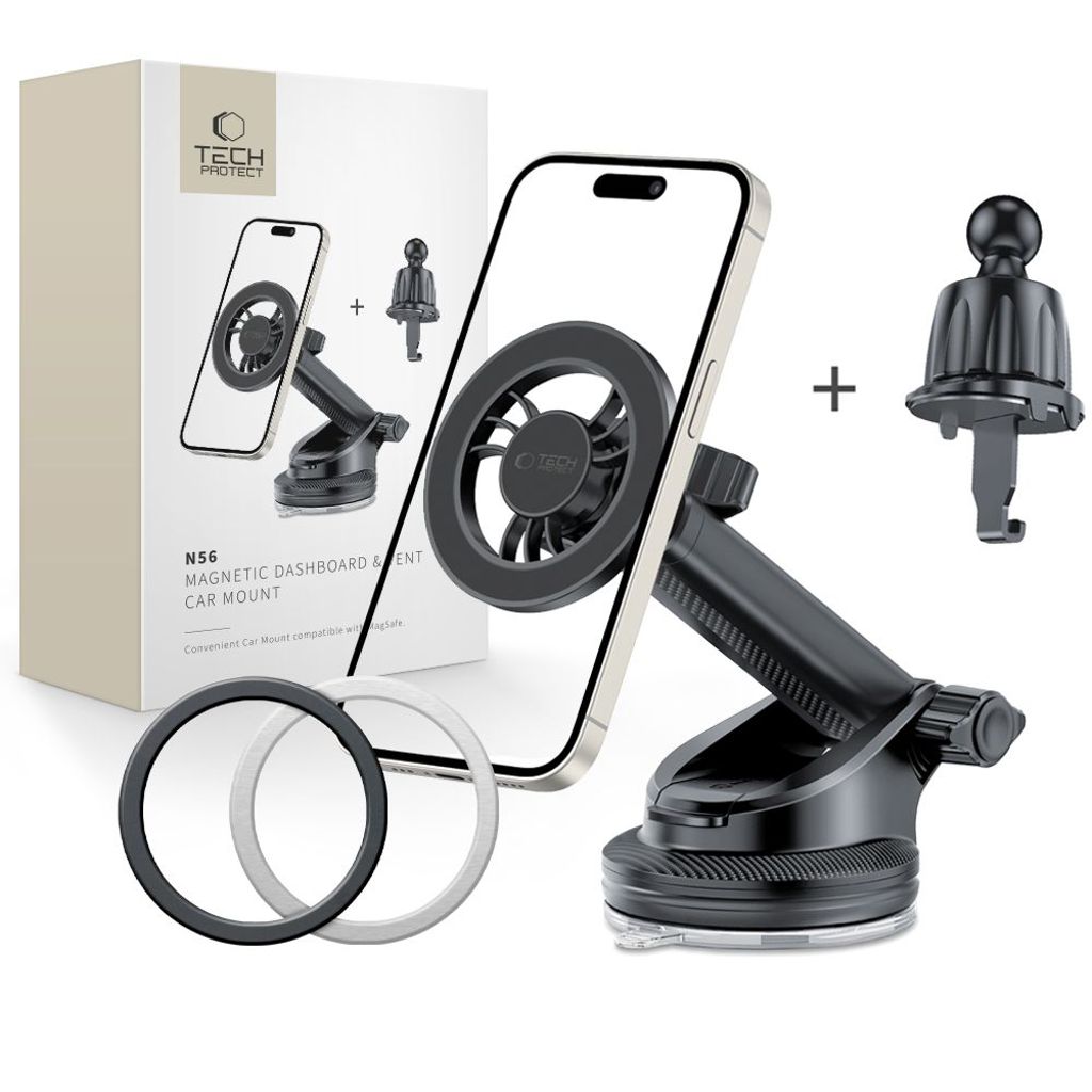 Tech-Protect N56 MagSafe-puhelinteline – Musta