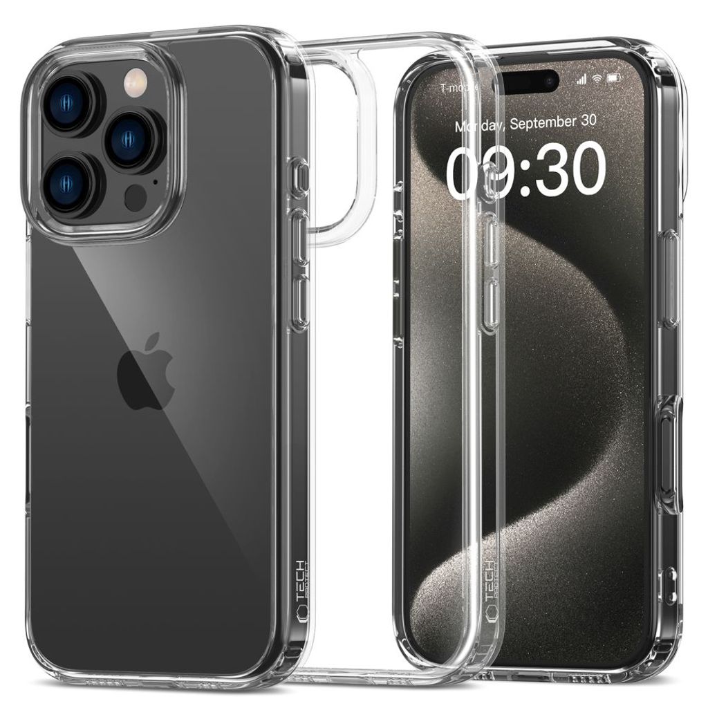 Tech-Protect FlexAir Hybrid Case for iPhone 16 Pro Max - Transparent