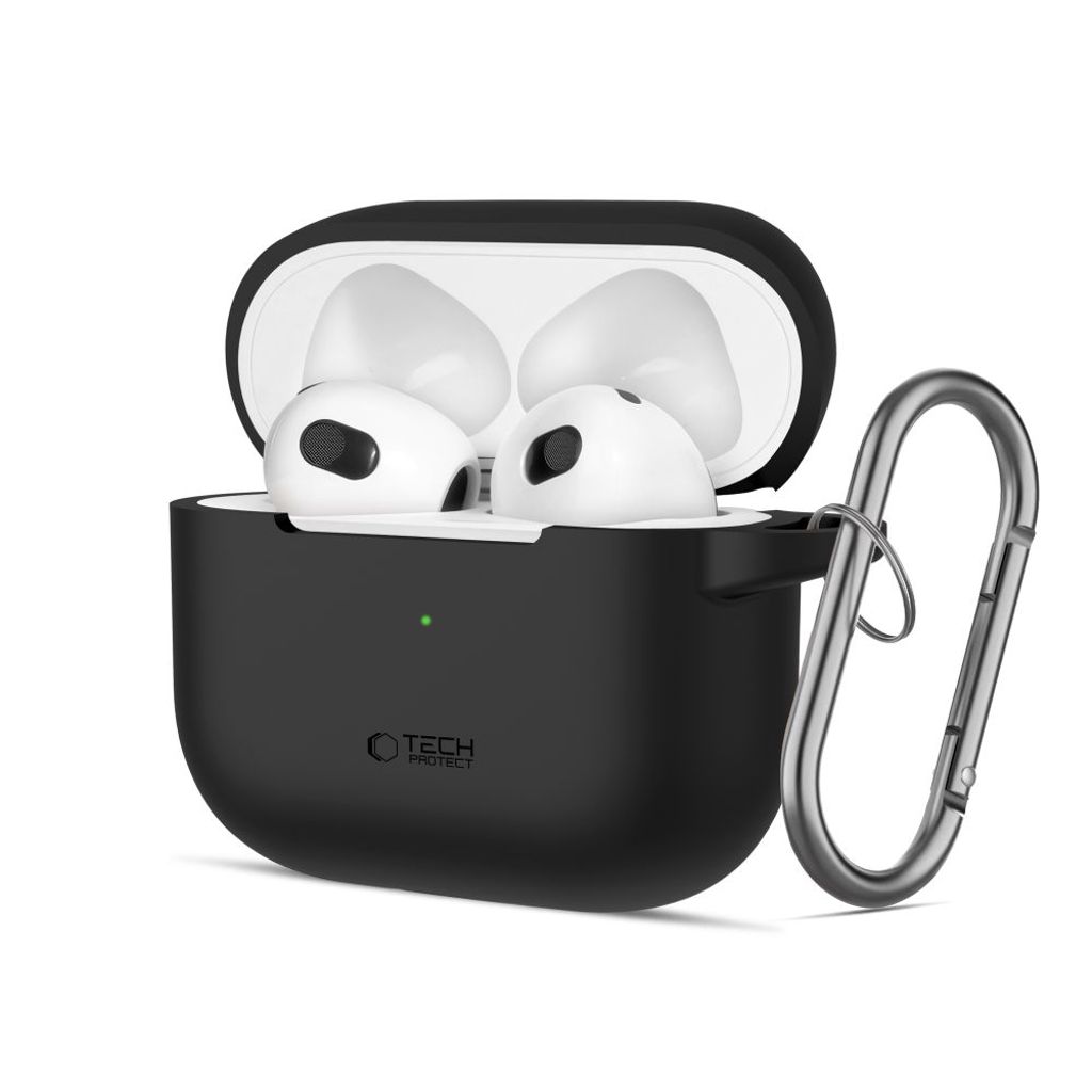Tech-Protect Silicone Hook Case for AirPods 3 - Black