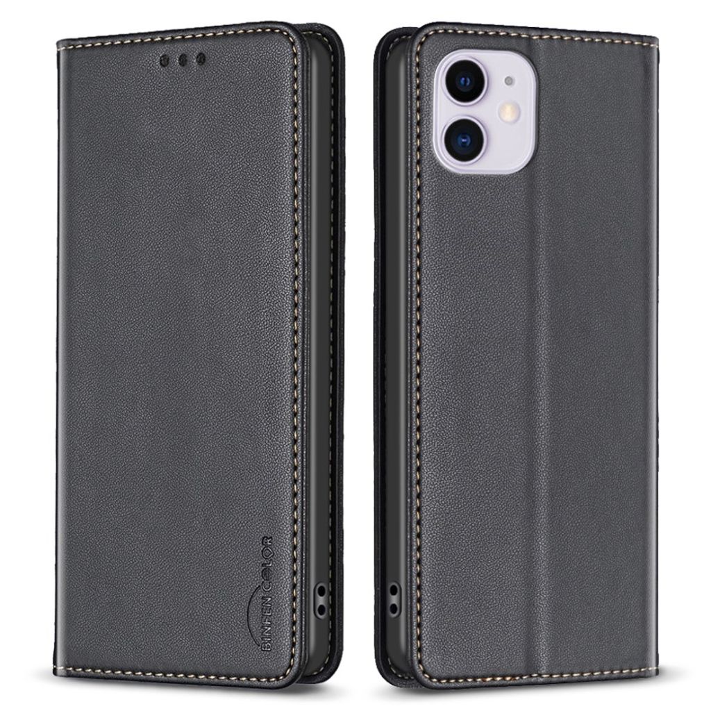 BINFEN COLOR iPhone 11 Kotelo Jalusta - Musta