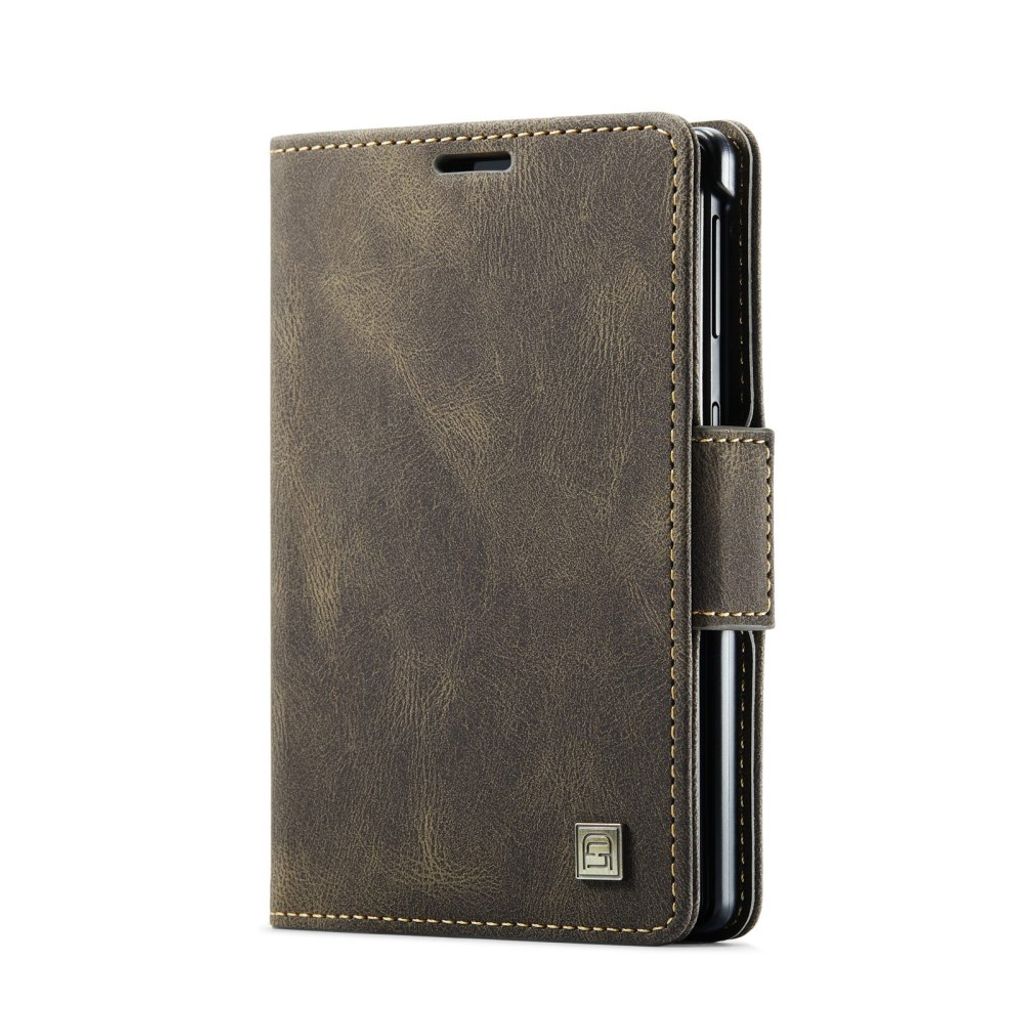 AUTSPACE Samsung Galaxy Z Fold8 Flip Cover i PU-læder med RFID-blokering - Mørkebrun