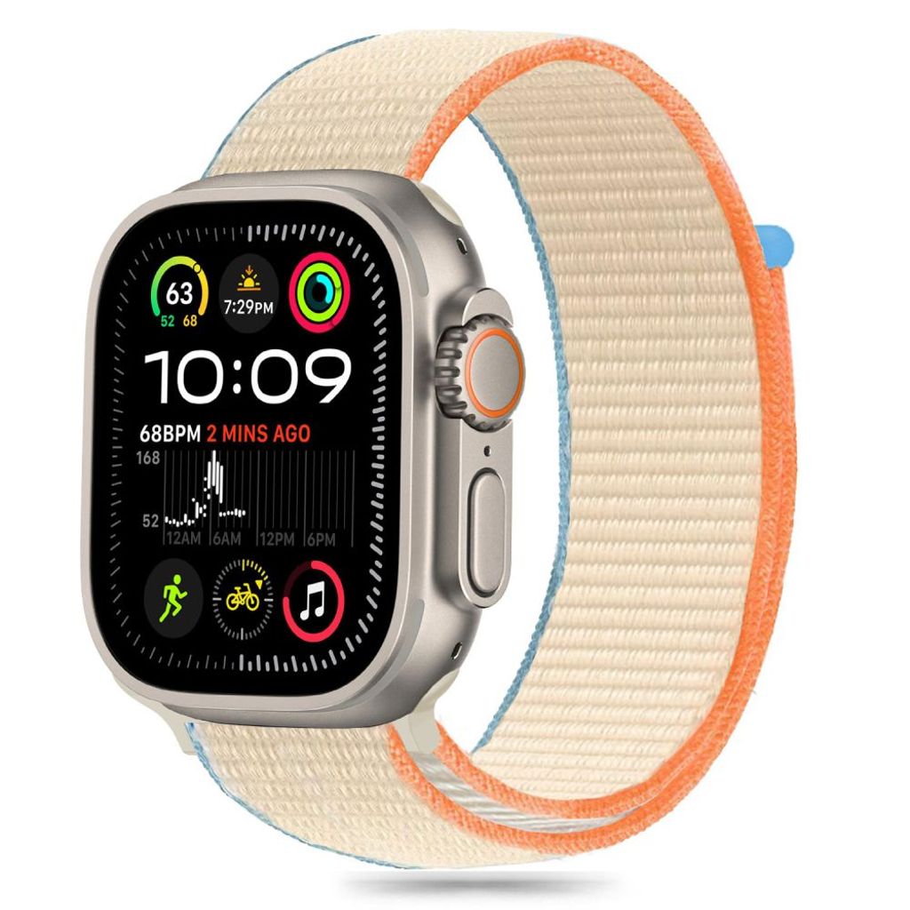 Tech-Protect Nylon Klokkereim til Apple Watch 44/45/46/49 mm - Beige