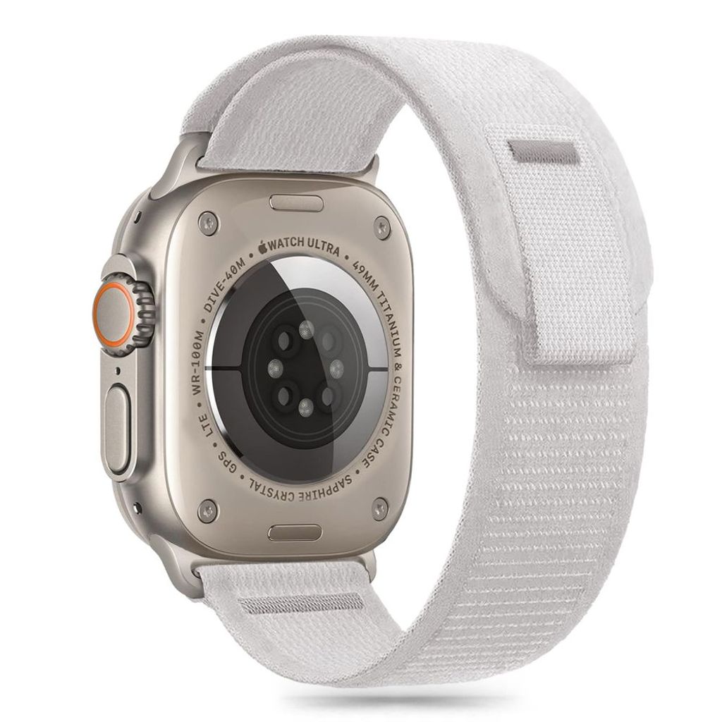 Tech-Protect Nylon Stripe Klokkereim til Apple Watch 44/45/46/49 mm - Grå