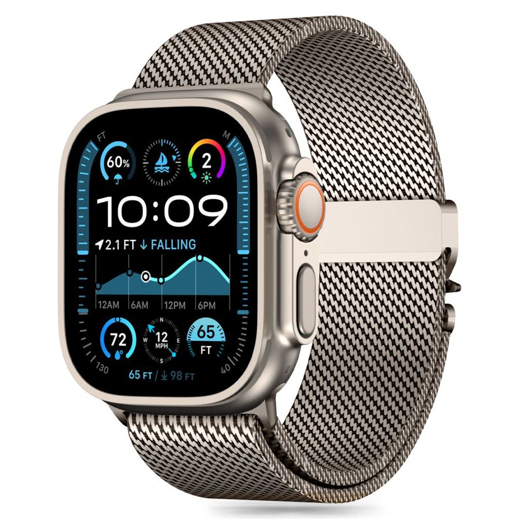 Tech-Protect Milano Klokkereim til Apple Watch 44/45/46/49 mm - Titanium