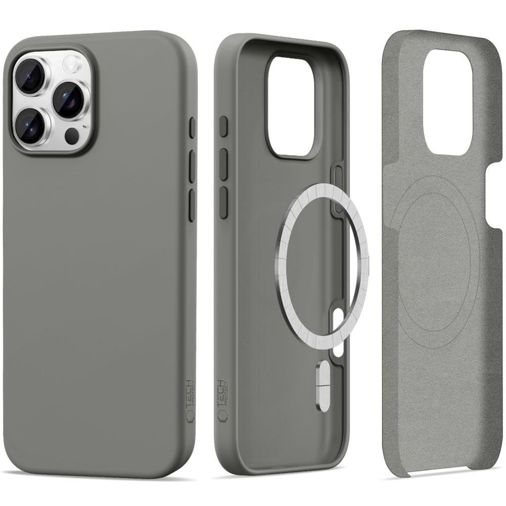 Tech-Protect Silicone MagSafe Case for iPhone 16 Pro - Gray