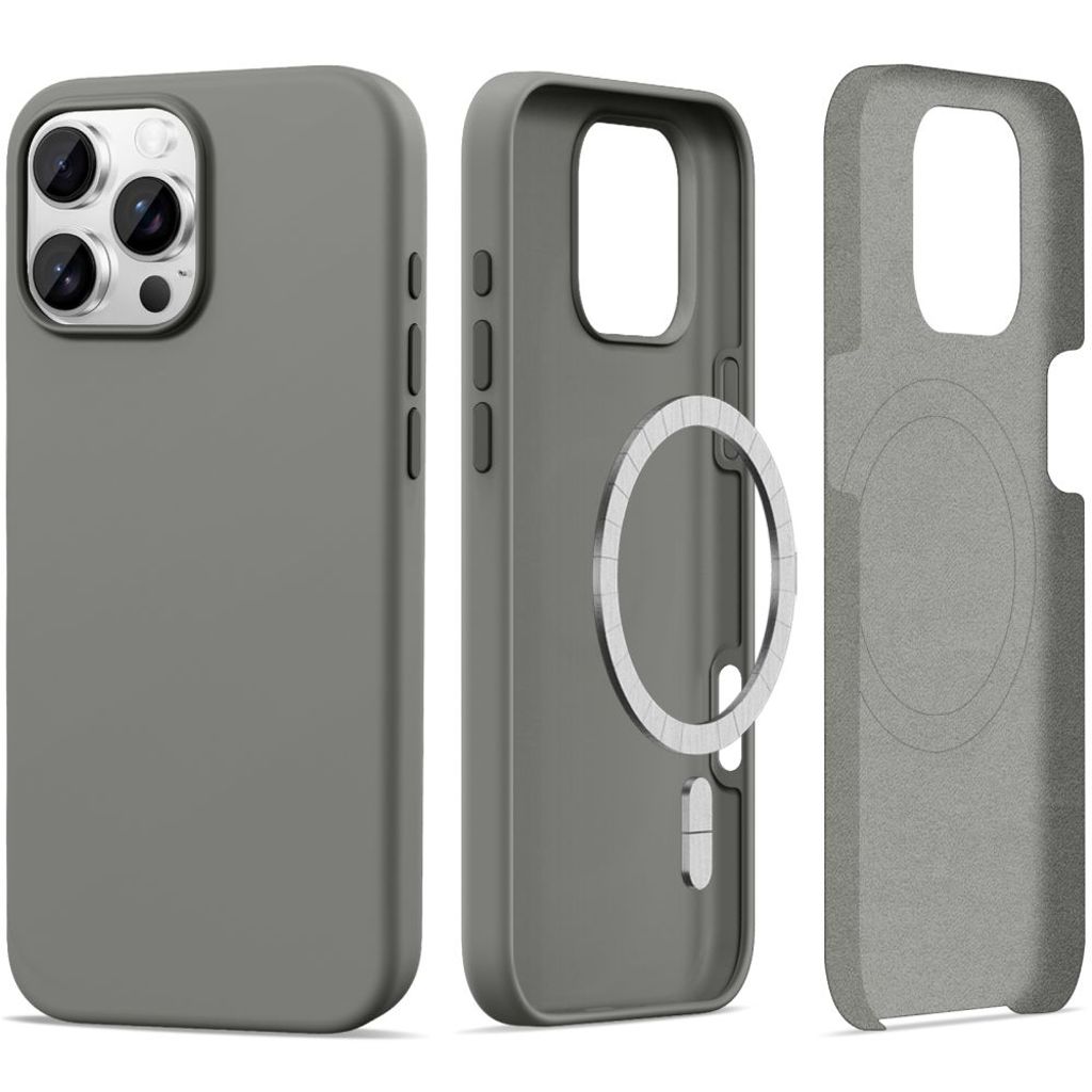 Tech-Protect Silicone MagSafe Deksel til iPhone 16 Pro Max - Grå