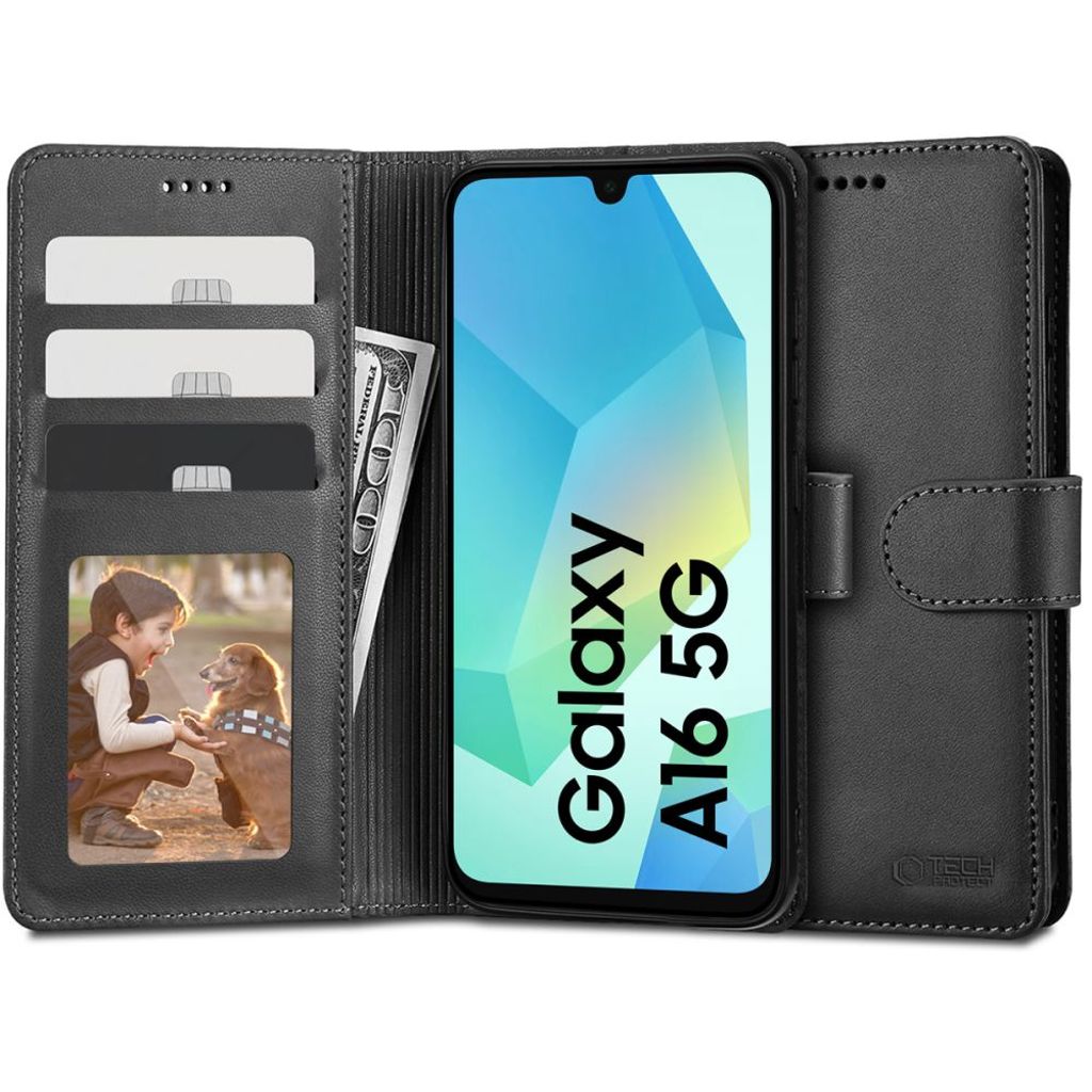 Tech-Protect Wallet Kotelo Samsung Galaxy A16 4G/5G - Musta