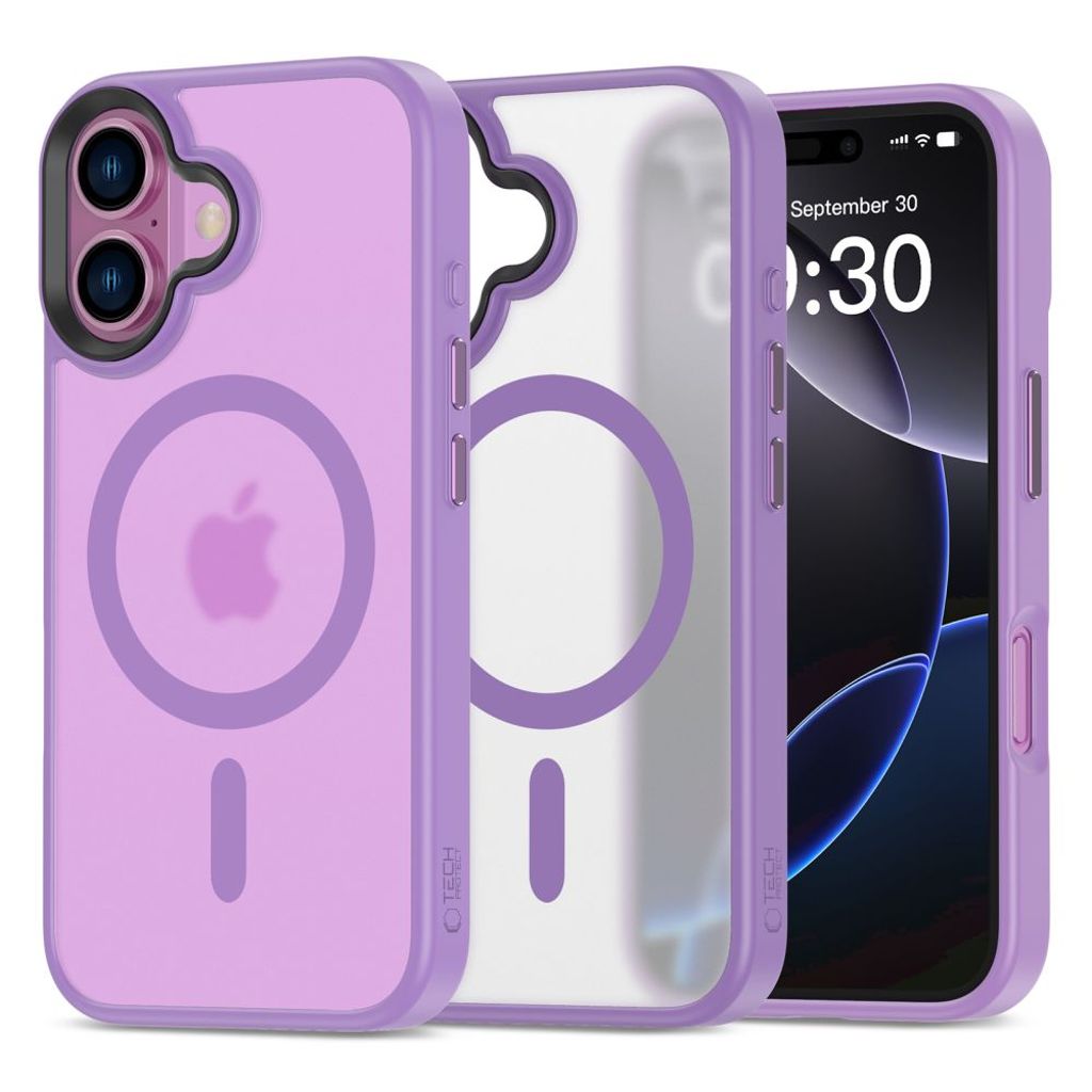 Tech-Protect MagMat MagSafe Case for iPhone 16 - Purple
