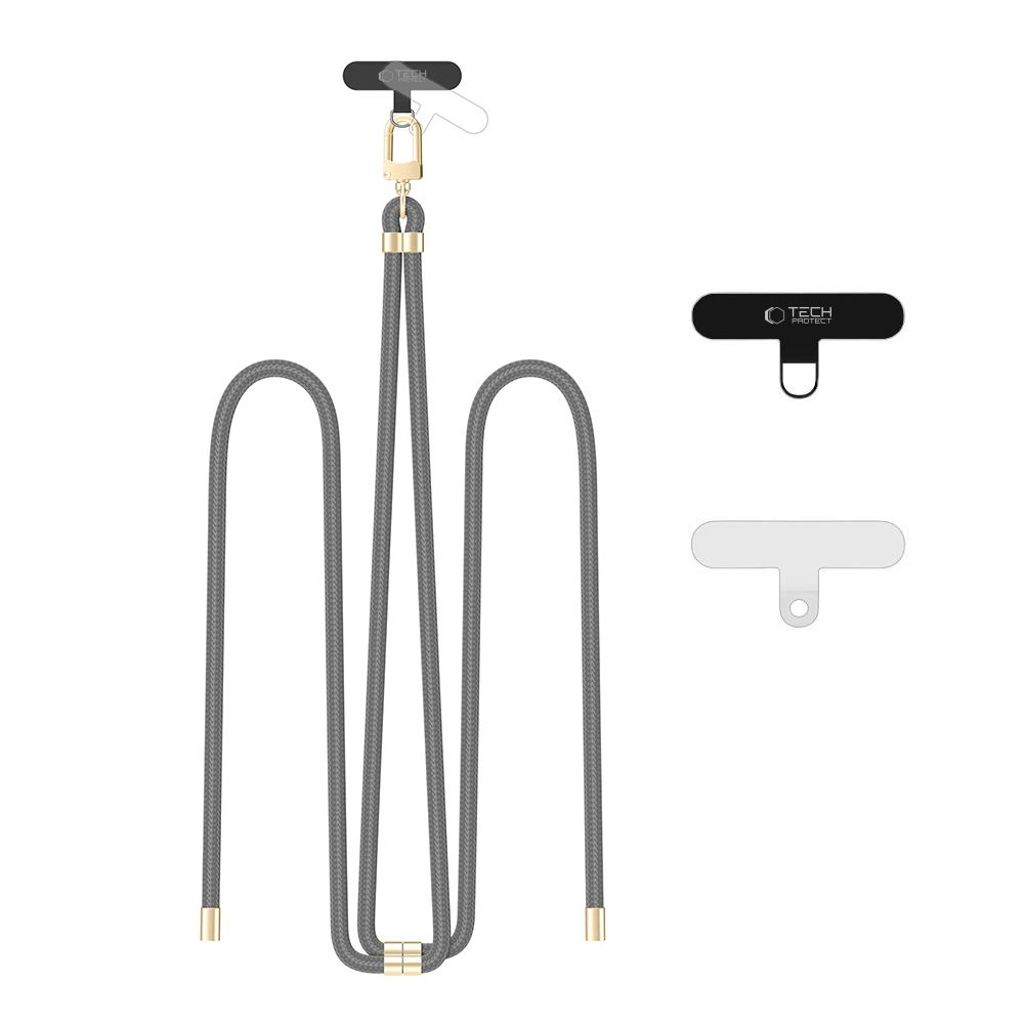 Tech-Protect C7S puhelinhihna säädettävä – harmaa/kulta